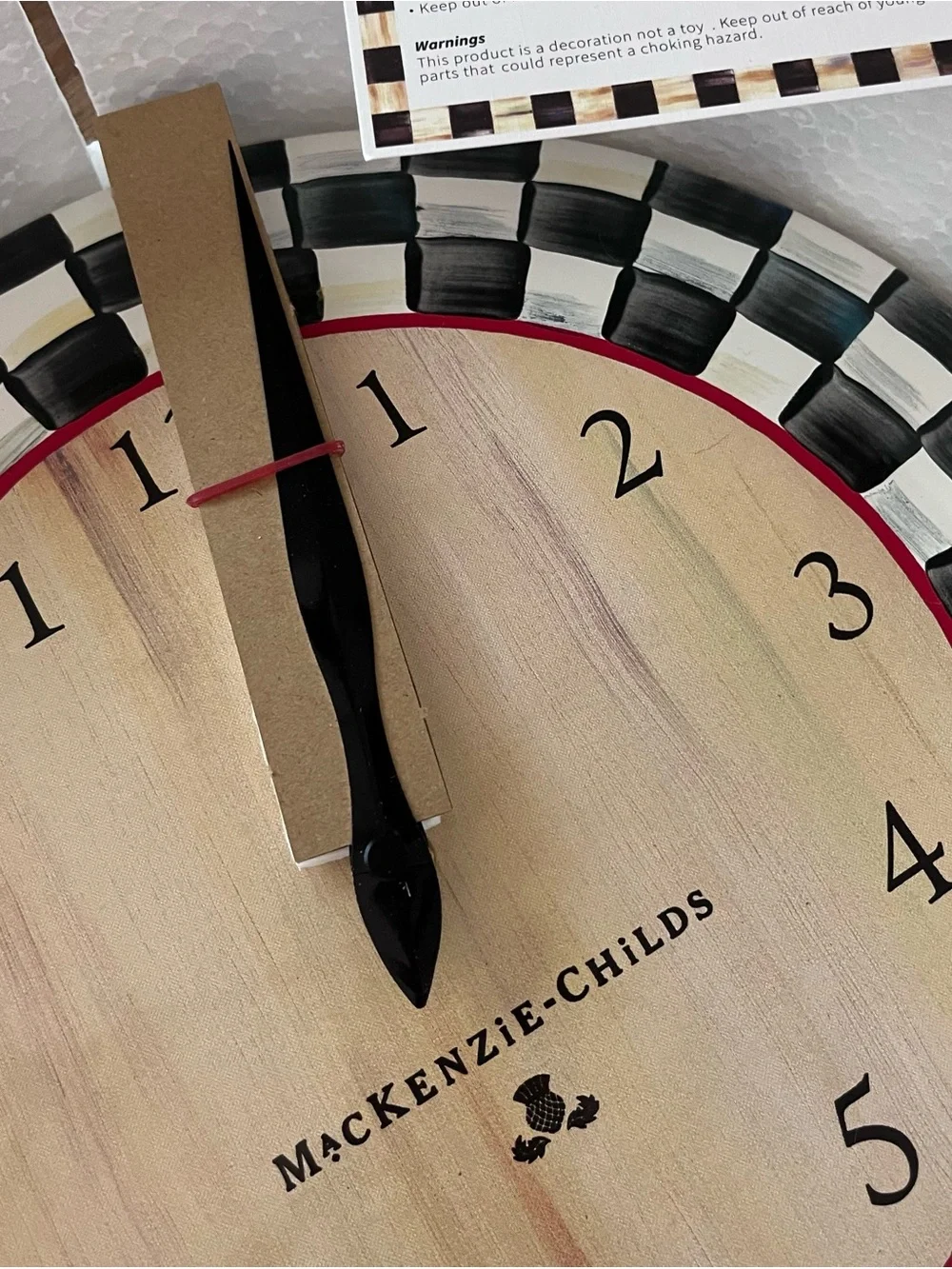 Mackenzie Childs Courtly Check Wall Clock